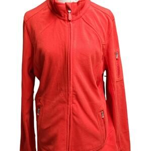 Reel Legends Performance Clothing Red Fleece Jacket Sweater Shirt Women's